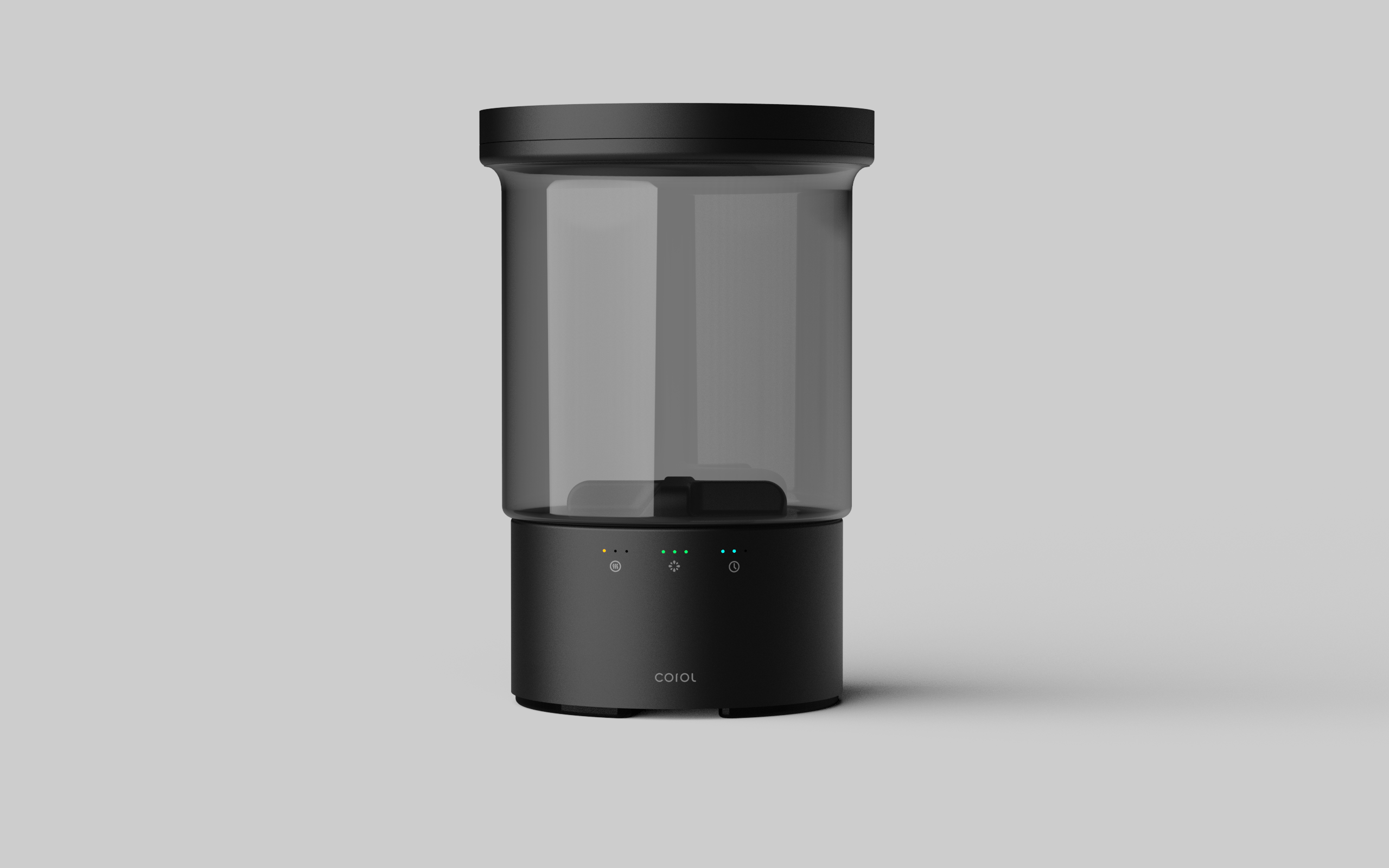 COLOLのミニ洗濯機 ブラック 正面