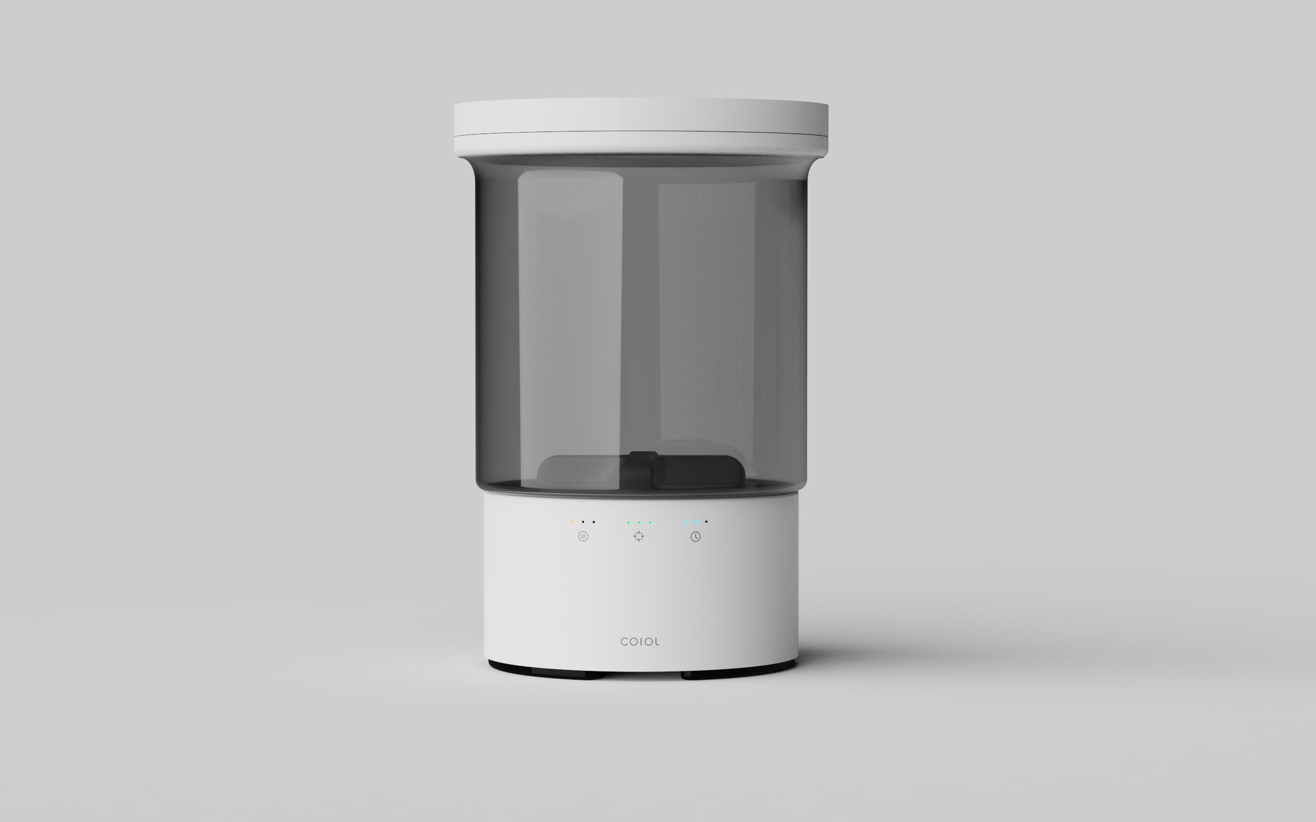 COLOLのミニ洗濯機 ホワイト 正面